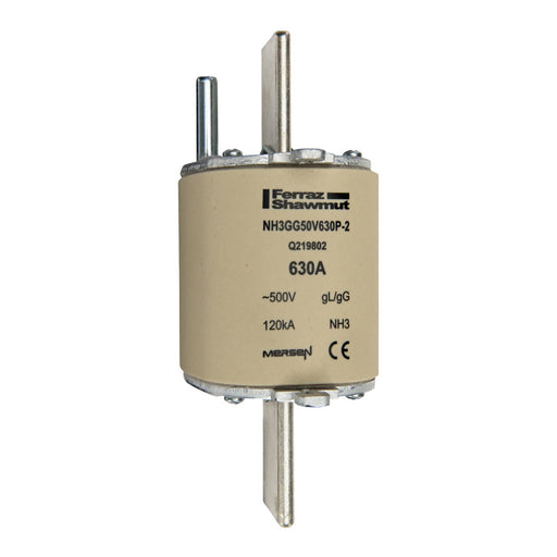 Mersen - Messersicherung NH-Sicherungseinsatz SF FUS GI NH1 C/P 630A Gr.3 gG 630A/690V SB − 3 Stück