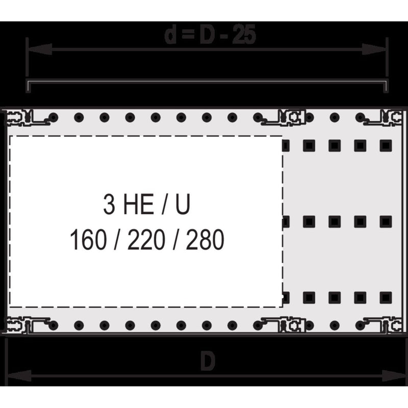 Schroff - Dach-/Bodenelement (Gehäuse/Schaltschrank) X-Abdeckblech EMC 24560051 (VE2) 84TE − 2 Packung