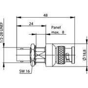 Telegärtner - Überspannungsableiter für Informations-/MSR-Technik BNC-Überspannungsableiter 100023633 m-f Einbau 1GHz75Ohm