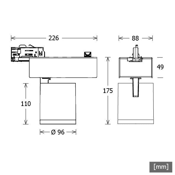 LTS Licht&Leuchten - Downlight/Strahler/Flutlicht LED-Stromschienenstrahler SCOUT203930352D-STws 3000K DALI