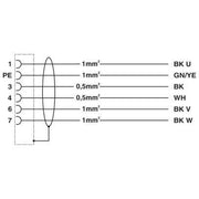 Phoenix Contact - Energiekabel < 1 kV, für ortsveränderlichen Einsatz Kabelstecker K-5E - OE/5,#1619311 kunststoffumspritzt − 2 Stück