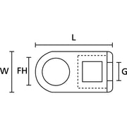 HellermannTyton - Befestigungssockel und -element für Kabelbinder Befestigungsöse FH30-TN66-NA − 500 Stück