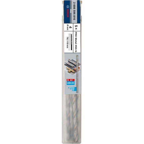 Bosch - Bohrer PRO Metal HSS-G 2608596816 Spiralbohrer 4 x 78