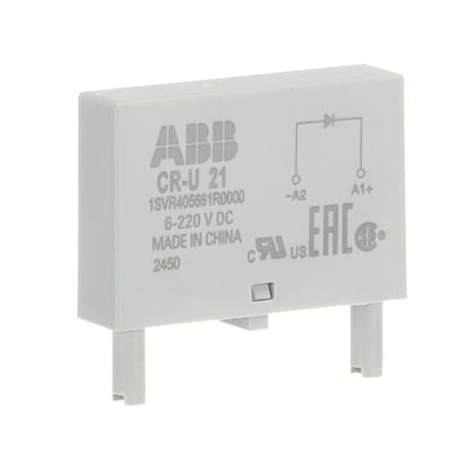 ABB Stotz S&J - Zubehör/Ersatzteile für Schaltrelais Steckmodul CR-U 21 6-220VDC, A1+, A2 - − 10 Stück