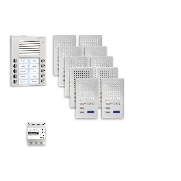 TCS Tür Control - Türsprech-Set Audio Außenstation Pack 10 PPAF10-EN/02 PES10 Tasten AP