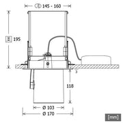 LTS Licht&Leuchten - Downlight/Strahler/Flutlicht LED-Einbaustrahler JETTR103.940FLDALIsw 940, DALI, sw