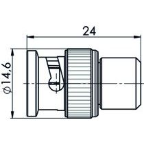 Telegärtner - Abschlusswiderstand BNC-Abschlußwiderstand (M) 100023617 50Ohm, 1W, 2.5GHz