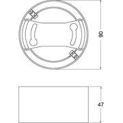 Ledvance - Mechanisches Zubehör/Ersatzteile für Leuchten Aufbaurahmen DL IP44FRAME DN90 WT DN90