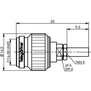 Telegärtner - Koax-Steckverbinder TNC-Kabelstecker 50Ohm 100023707 cr/cr, G8 (RD-316)