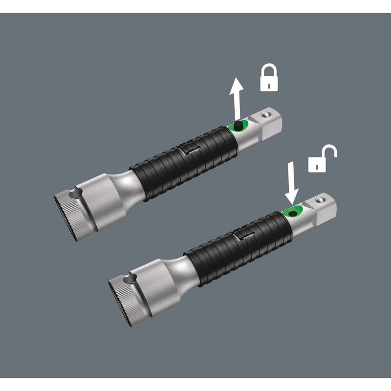 Wera - Verlängerung für Steckschlüssel-Einsätze, Steckschlüssel, Knarren Zyklop-Verlängerung 8796 SC flexible-lock