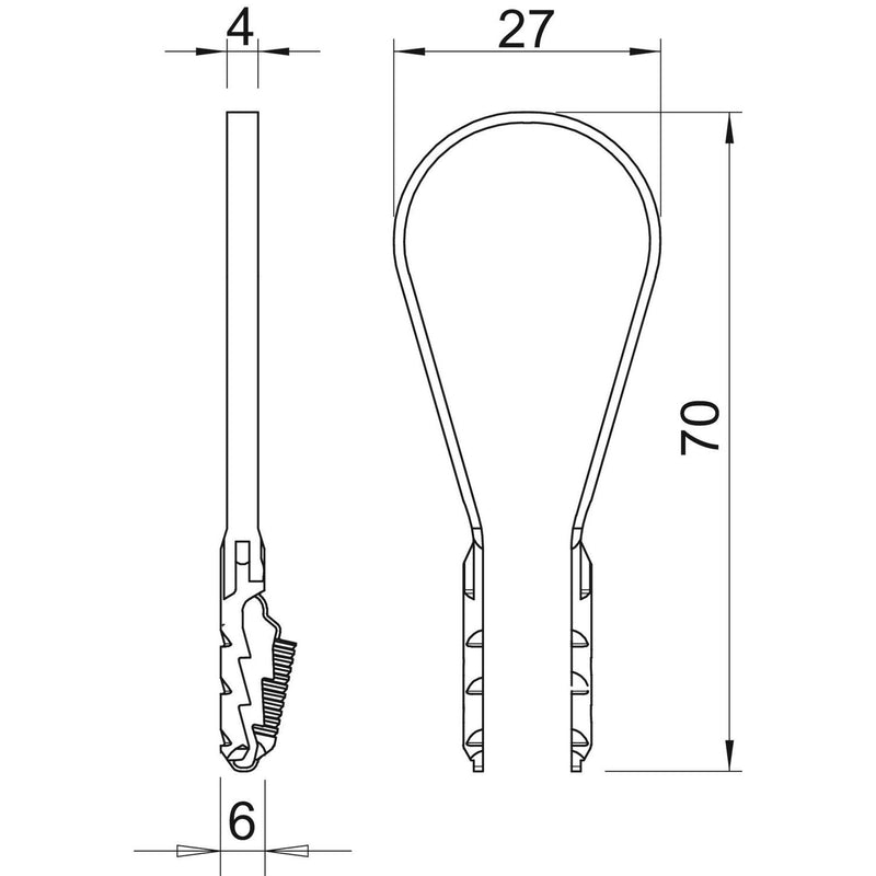 OBO Bettermann - Befestigungsschelle für Kabel/Rohre BKS-Klemmschelle 1973 8-28 LGR 8-28mm