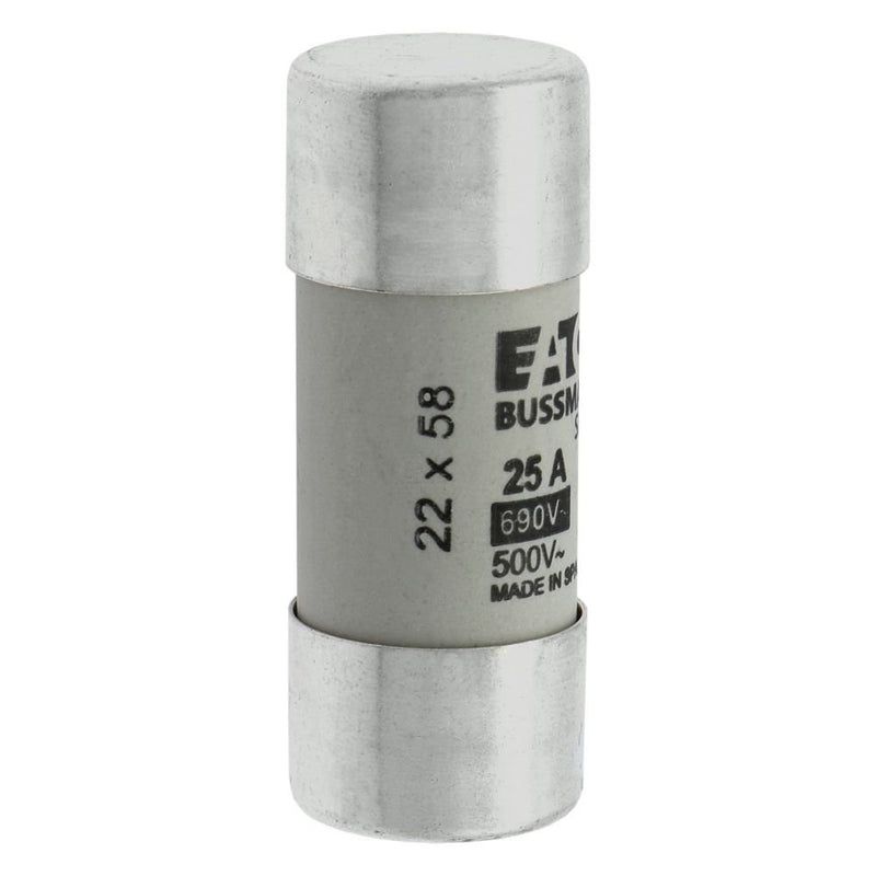 Eaton - Zylindrische Sicherung Sicherungseinsatz Nieders. CYLINDRICA#C22G25 25A AC 690V 80kA − 10 Stück