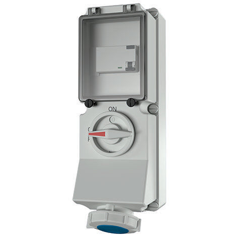 Mennekes - CEE-Steckdose abschaltbar, abgesichert (IEC 60309) Wanddose DUO 7245 16A,3p,6h,230V,IP67