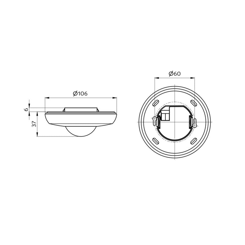 BEG Brück Electronic - Bussystem-Bewegungsmelder Präsenzmelder PD2N-KNX-ST-UP