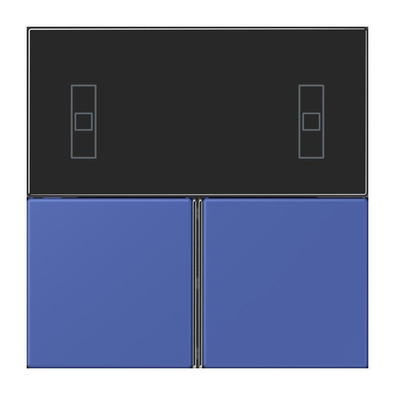 Jung - Abdeckung/Bedienelement für Installationsschalterprogramme Tastensatz 3fach LC 4093 TSA 206 bleu outremer 31