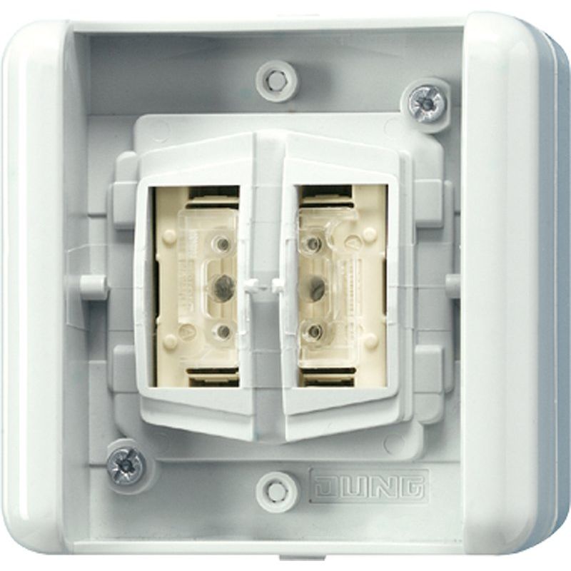 Jung - Bussystem-Tasterankopplung KNX Taster BA 8472.01 LED W 2f. Tasterstellung