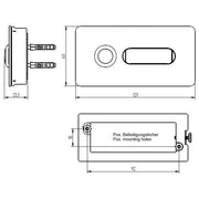 Grothe - Klingeldrücker Etagenplatte ETA 521 V2A AP sw V2A 1 We