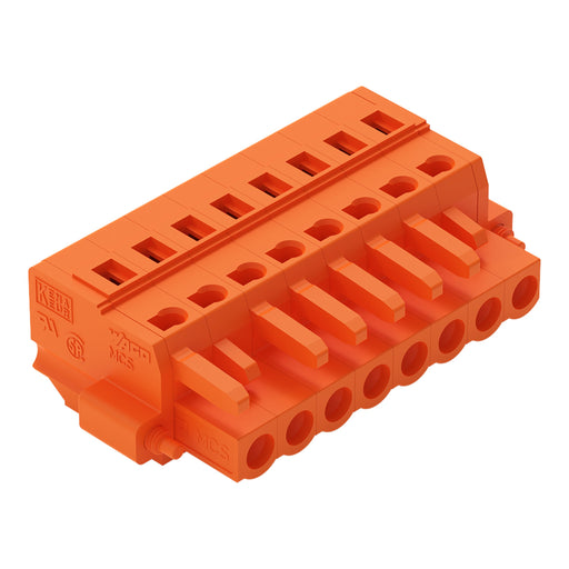 WAGO - Kabelsteckverbinder für Leiterplattensteckverbinder 1-Leiter-Federleiste 231-308/107-000 CAGECLAMP,2,5mm²,or − 50 Stück