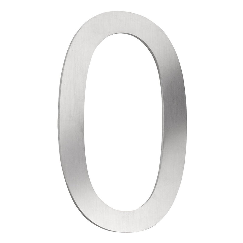 CMD Creativ - Beschriftung Buchstaben/Zahlen Hausnummer 0 Klein HN-0 Edelstahl, 16 cm