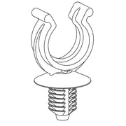 HellermannTyton - Befestigungsklammer Wellrohrhalter 151-00018(500) 21,4x8 mm, schwarz − 500 Stück