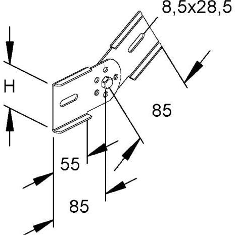 Rico - Verbinder für Kabeltragsystem Gelenkverbinder 171E11-C f.Kabelpritsche