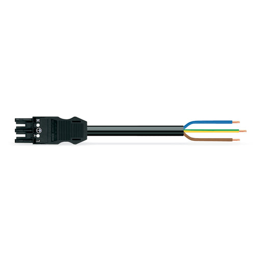 WAGO - Konfektionierte Leitung für steckbare Gebäudeinstallation Anschlussleitung 771-9993/106-501 3x1,5mmq schwarz