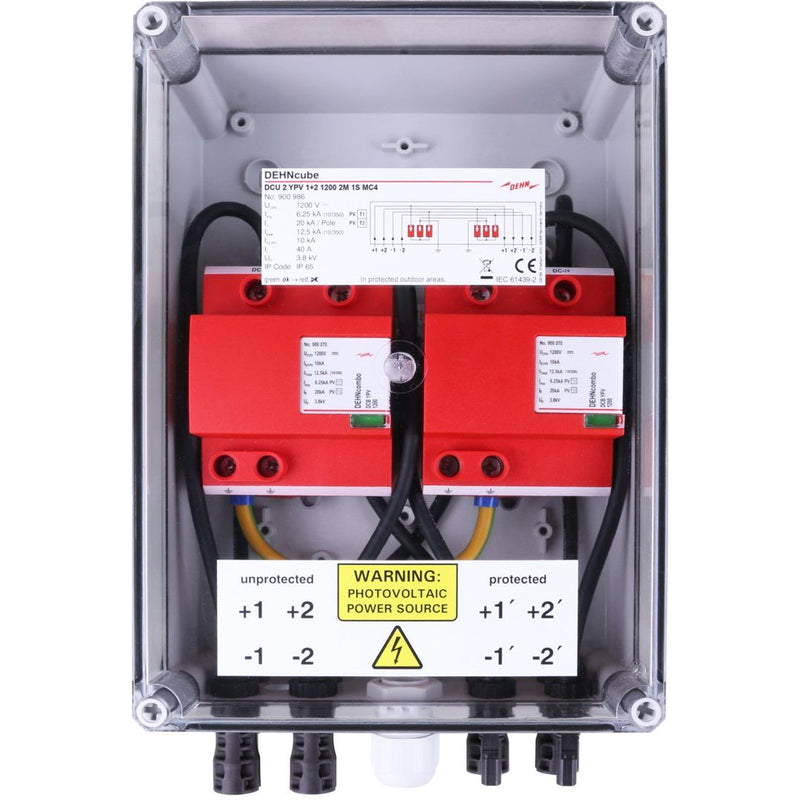 DEHN - Photovoltaik-DC-Stringbox Generatoranschlusskasten DCU2YPV1212002M1SMC4 für PV-Anlagen