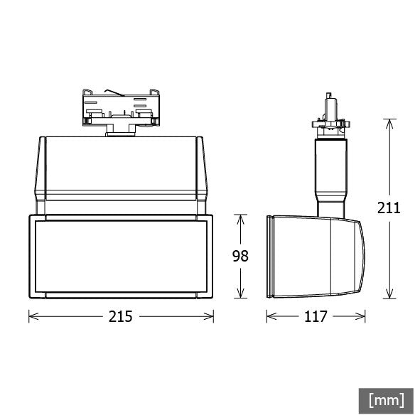 LTS Licht&Leuchten - Downlight/Strahler/Flutlicht LED-Stromschienenstrahler EL303.30.2/DALI-STws 3000K DALI