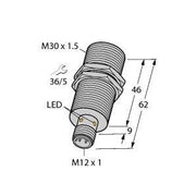 Turck - Induktiver Näherungsschalter Sensor BI15UM30VN44XH1141 induktiv − 1 Stück