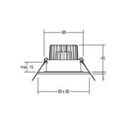 Brumberg Leuchten - Downlight/Strahler/Flutlicht LED-Einbauleuchte 350mA 13005223 3000K,V4A,IP54