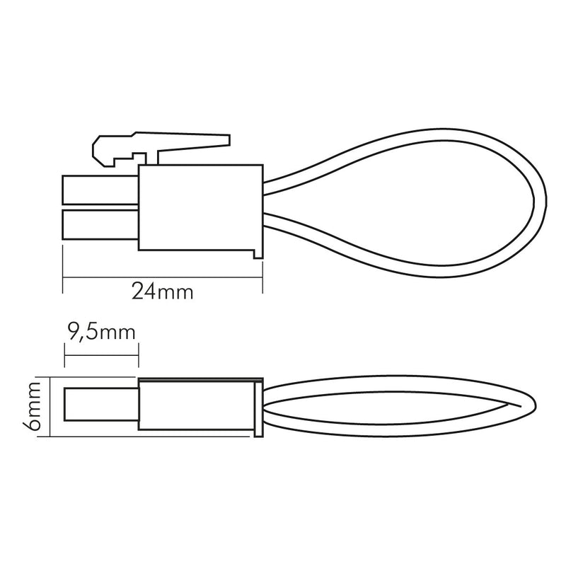 Nobile - Elektrisches Zubehör/Ersatzteile für Leuchten Kurzschlussbrücke 8099720000 2-polig AMP