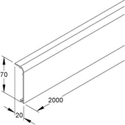 HKL - Oberteil für Sockelleistenkanal Kanaloberteil rws SD70.3 − 56 Meter