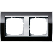 Gira - Abdeckrahmen 2fach 0212736 klar schwarz