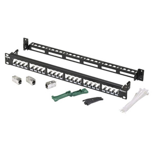 Panduit - Patchpanel Kupfer Patchpanel 482,6mm (19") CP24WSBBK6TGBL 1HE,24Port,sw