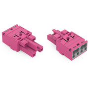 WAGO - Steckverbinder für steckbare Gebäudeinstallation Buchse 2-polig 770-282/080-000 Kod. B,pink − 100 Stück