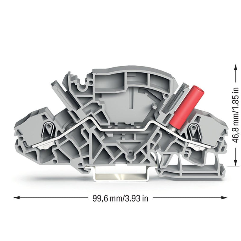 WAGO - Durchgangs-Reihenklemme 2-Leiter-Durchgangsklemme 2007-8801/040-000 6mm² − 20 Stück