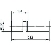 Telegärtner - Koax-Steckverbinder SMB-Kabelbuchse cr/cr AU 100024872 G1 (RG58C/U) − 5 Stück