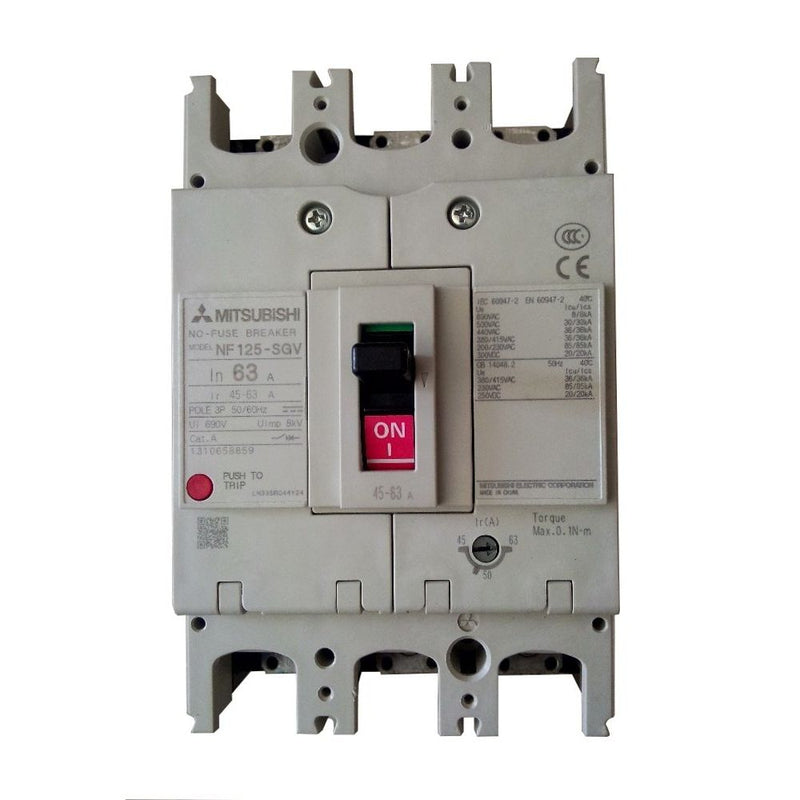 Mitsubishi Electric - Leistungsschalter für Trafo-, Generator- und Anlagenschutz Leistungsschalter NF125-SGV 3P 56-80A 3-polig
