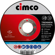 Cimco Werkzeuge - Trenn-/Schleifscheibe Korund-Trennscheibe 208910 Inox D=115mm