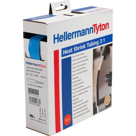 HellermannTyton - Schrumpfschlauch Warmschrumpfschlauch HIS-3-6/2-POX-BU 3:1 bl 5m