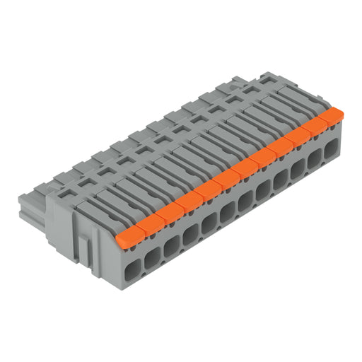 WAGO - Kabelsteckverbinder für Leiterplattensteckverbinder 1-Leiter-Federleiste,Hebel 2231-1112/327-000 PushinCAGECLAMP,grau − 25 Stück