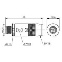 Telegärtner - Modularer Steckverbinder Kabelstecker 100007501