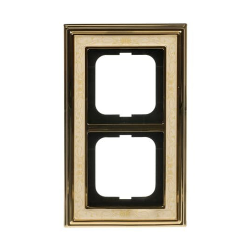 Busch-Jaeger - Abdeckrahmen Rahmen 2-fach 1722-836 ms/pol Dekor elf/ws − 1 Stück by Busch-Jaeger
