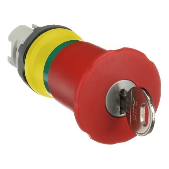 ABB Stotz S&J - Frontelement für Drucktaster Not-Aus-Taster-Vorsatz MPEK4-11R rot