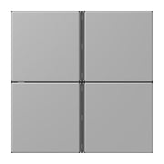 Jung - Abdeckung/Bedienelement für Installationsschalterprogramme Tastensatz 4fach LC 404 TSA 204 gris moyen