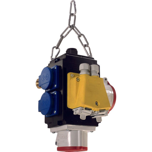 Bachmann - Strom-/Druckluftverteiler Energiewürfel 349.311 2xSchutzk.2xCEE,RJ45