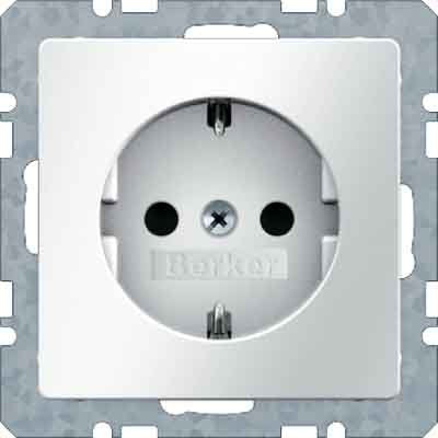 Berker - Steckdose SCHUKO-Steckdose 41236089 polarweiss samt