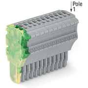 WAGO - Ein- und mehrpolige Klemmenleiste 1-Leiter-Federleiste 2020-113/000-037 1,5 mm²,gn-ge/gr − 10 Stück
