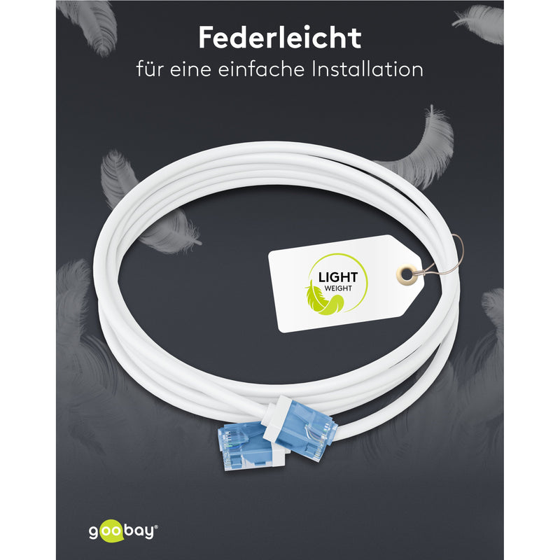 Goobay - Patchkabel Kupfer Patchkabel U/UTP Cat6 74287 Ultraflexibel,slim,w