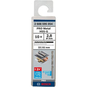 Bosch - Bohrer PRO Metal HSS-G 2608595054 Spiralbohrer 2,8 x